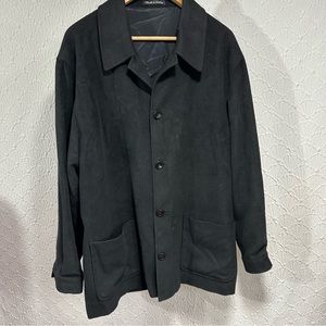 Baracuta Soft Collared Button Up Black Shacket Mens Size Medium